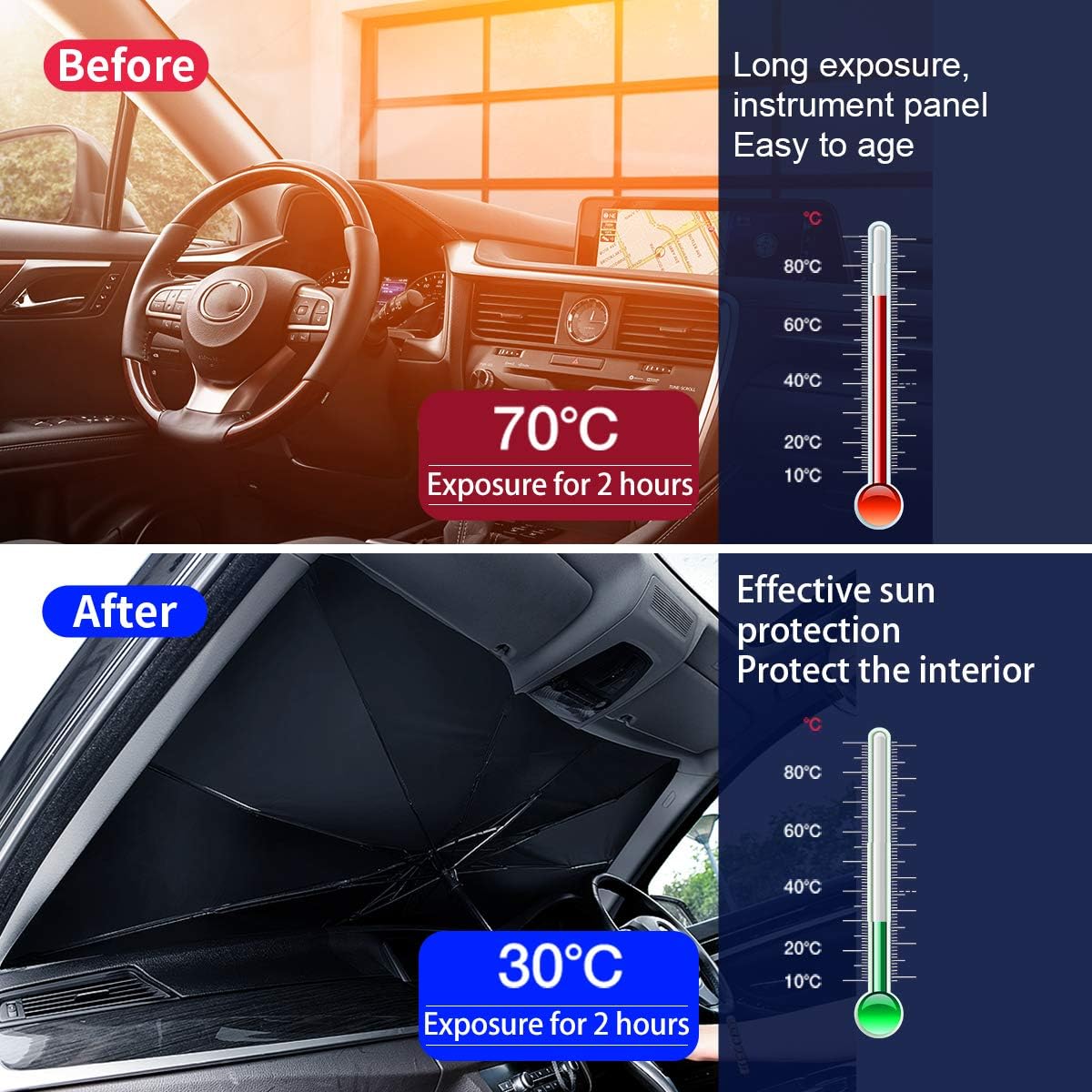 🔥Father’s Day 49% OFF-🚗 Car Windshield Sun Shade