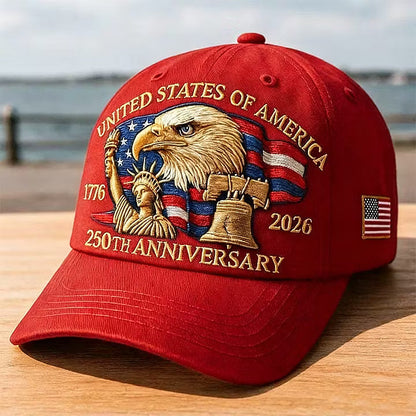 🗽Eagle & Liberty – United States 250th Anniversary Printed Hat🦅(Breathable & Lightweight Comfort & Unisex Fit)