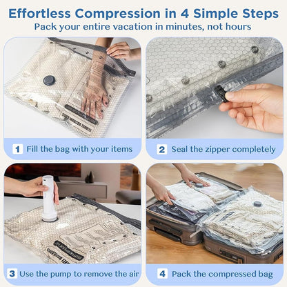 🔥HOT SALE 49% OFF -🔥Cordless Travel Vacuum Storage Compression Bag Set✈️