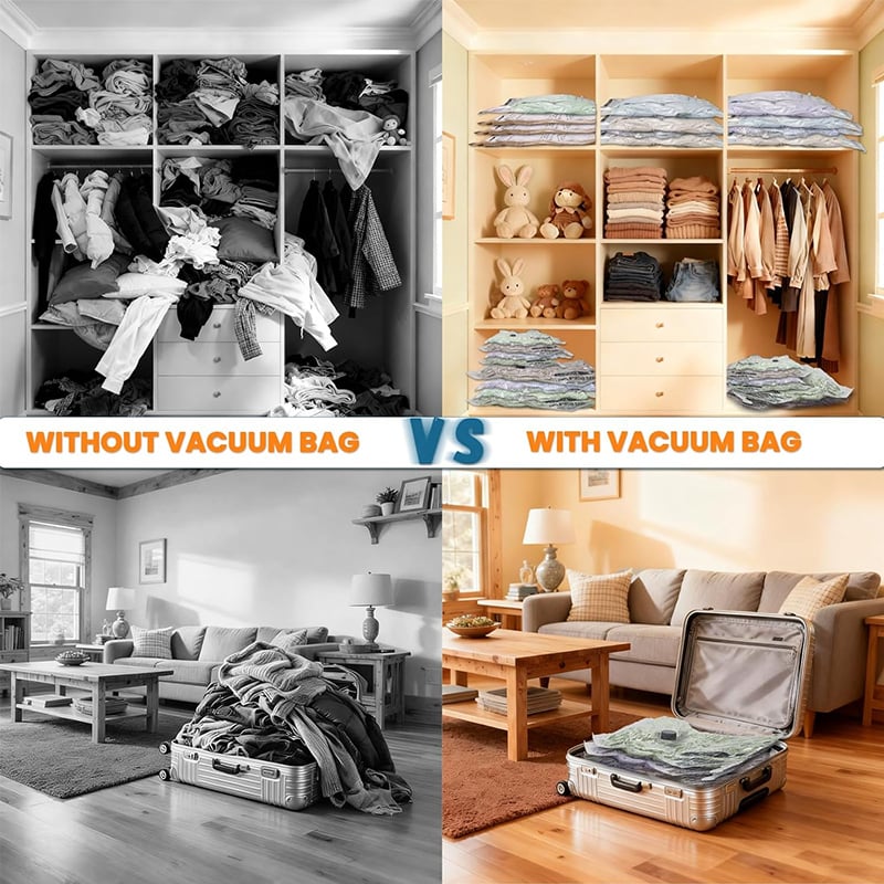 🔥HOT SALE 49% OFF -🔥Cordless Travel Vacuum Storage Compression Bag Set✈️
