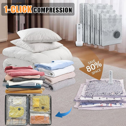 🔥HOT SALE 49% OFF -🔥Cordless Travel Vacuum Storage Compression Bag Set✈️